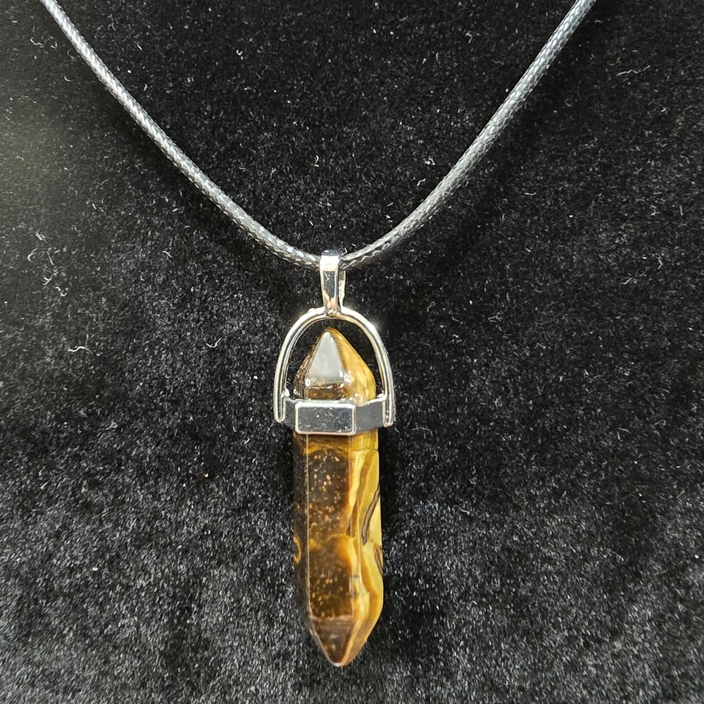Tigers Eye Crystal Pendant Necklace